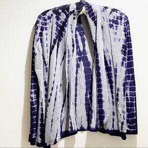 CYRUS Purple Gray Tie Dye Open Front Cardigan